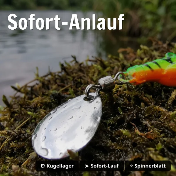 Zite Fishing Jigspinner Set Neon S 10g – 5 Köder mit Köderbox für Barsch, Forelle & Zander_auswahl4