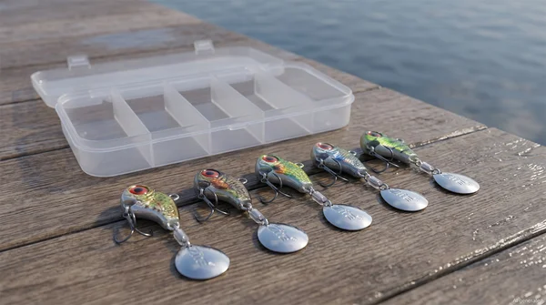 Zite Fishing Jigspinner Set Natur L 10g - 5 Spin Jigs im 3D-Beutefisch-Design für Barsch, Hecht & Zander_auswahl1
