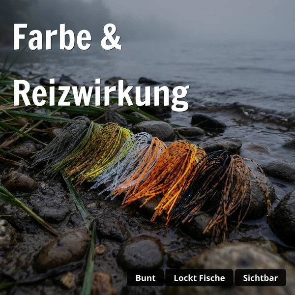Zite Fishing Skirts Sortiment 5 Stück – Silikon Jig Skirts für Barsch & Zander_auswahl3