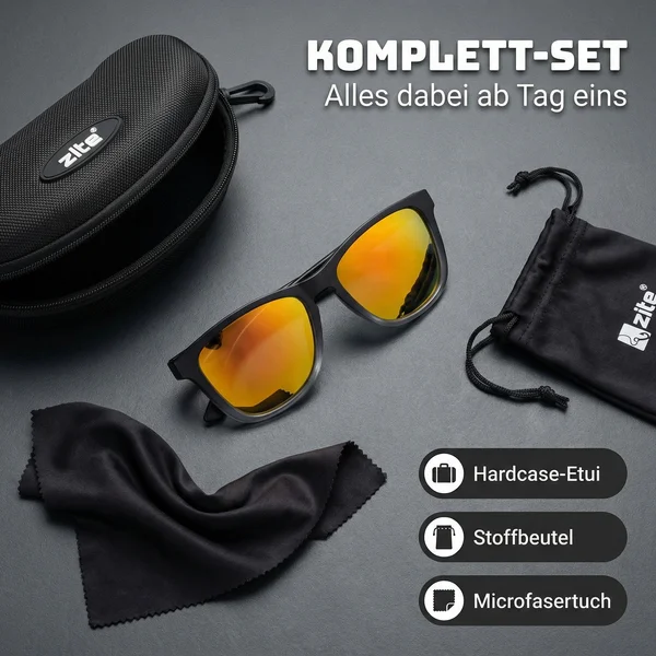 Zite Fishing Polarisationsbrille Basulo – Orange verspiegelt mit UV400-Schutz inkl. Hardcase & Microfasertuch_auswahl3