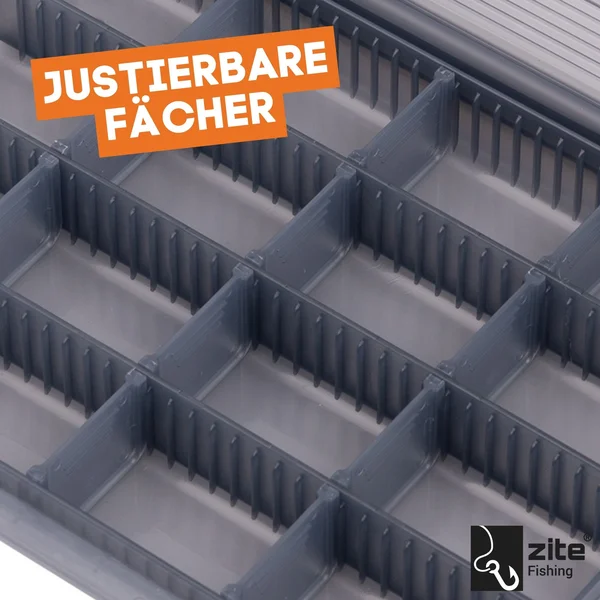 Tackle Box 25,5 x 19,5 x 3,5 cm – Transparente Köderbox mit flexiblen Trennwänden & abnehmbarem Deckel_auswahl3