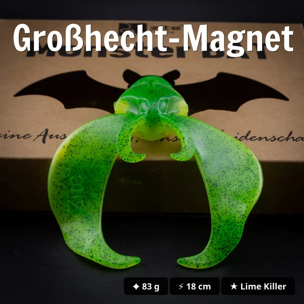 Zite Fishing Monster BAT Creature Bait Lime Killer 18 cm 83 g Großhecht Gummifisch 2 Stück_auswahl2
