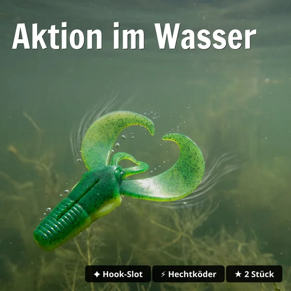 Zite Fishing Monster BAT Creature Bait Lime Killer 18 cm 83 g Großhecht Gummifisch 2 Stück_auswahl3