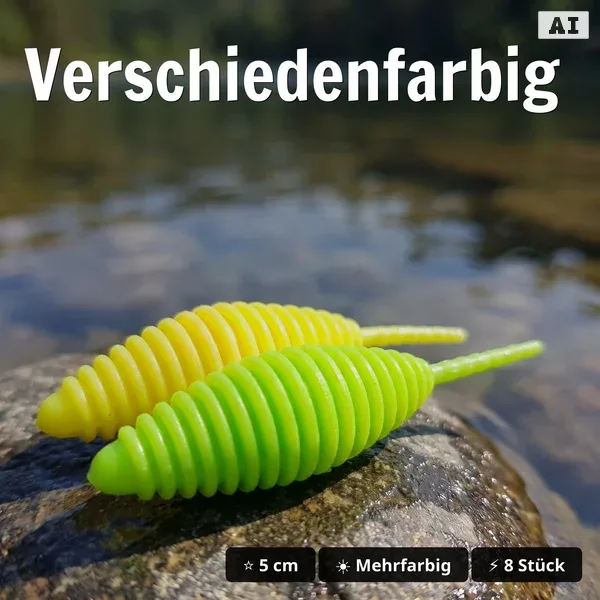 Big Bug Natur Mix Käse 5 cm, 8 Stück – Forellenköder mit Käfer-Imitat & Aroma_auswahl4