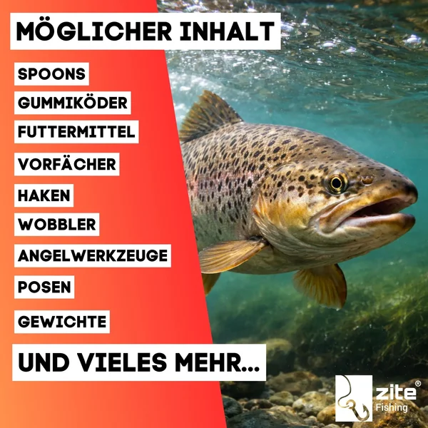 Wundertüte Forelle XL – Forellen Angelzubehör Überraschungsbox Anglergeschenk_auswahl2