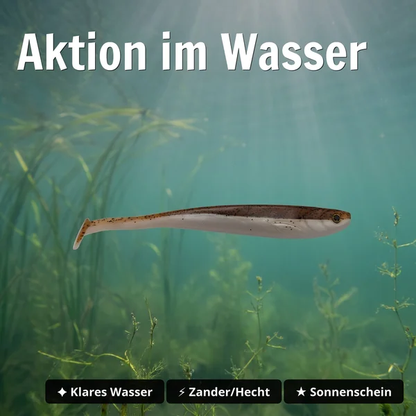 Inzite Shad Classic Brownie 15,5 cm – Gummifisch für Zander & Hecht, 4 Stück_auswahl3