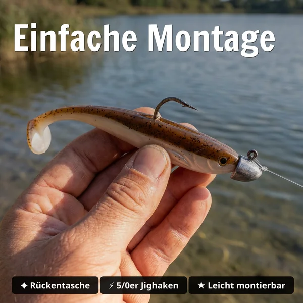 Inzite Shad Classic Brownie 15,5 cm – Gummifisch für Zander & Hecht, 4 Stück_auswahl4