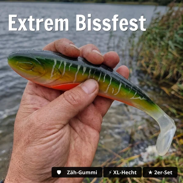 Zite Fishing Gummifisch Inzite Flanker Flashy Pike 23,5 cm – Großhecht Köder im 2er Pack_auswahl4