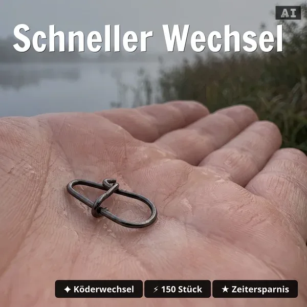 Zite Fishing Egg Snap Set Gr. 000#-2# – 150 Stück Schnellverschluss-Karabiner in Box, für Barsch, Zander & Hecht_auswahl4