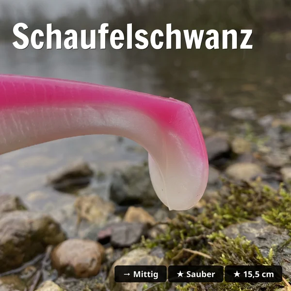Zite Fishing Inzite Shad Pink Blush 15,5 cm Gummifisch für Hecht & Zander – 4 Stück_auswahl3
