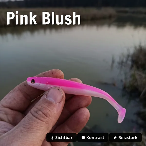 Zite Fishing Inzite Shad Pink Blush 15,5 cm Gummifisch für Hecht & Zander – 4 Stück_auswahl4