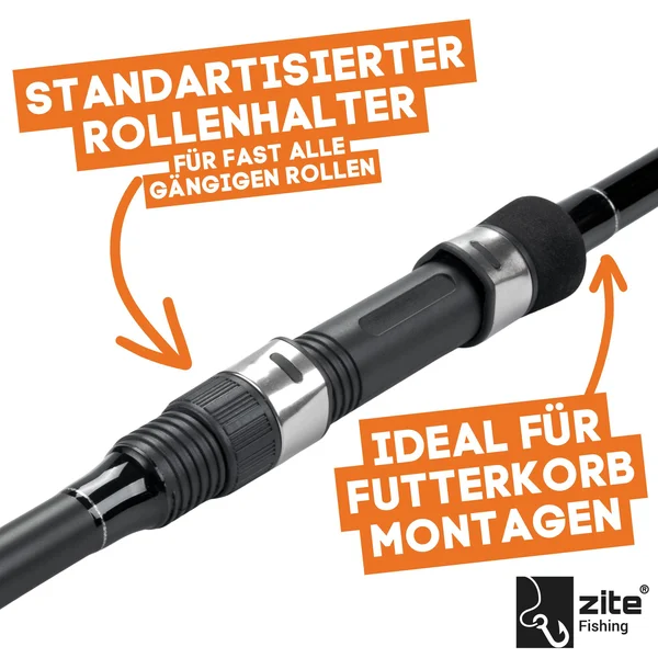 Karpfenrute 3 Stück im Set 360cm 3lbs -  Steckrute mit 3-teiligen Composite Carbon Blank für Karpfenangeln_auswahl1