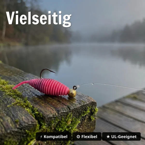 Zite Fishing Big Bug Starterset - 32 Gummiköder Käferimitate mit Premium Tungsten Pro Sharp Jighaken in Metallic #4 Fore_auswahl3