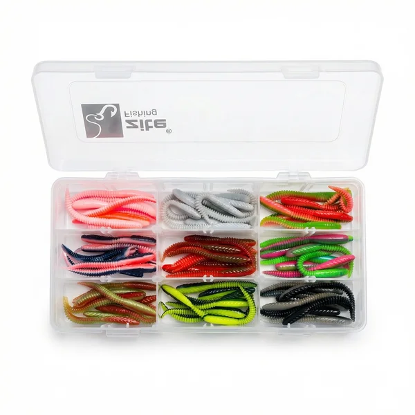 Zite Fishing Twerky Tailer Starterbox – 72 Forellen-Köder in 9 Farben 7 cm 3in1 Gummiköder Forelle_auswahl2