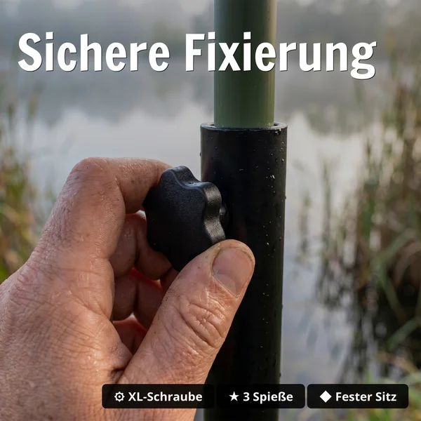 Zite Fishing Schirmstütze Deluxe – Metall Erdanker 3-Spieß-System für Angelschirme_auswahl2