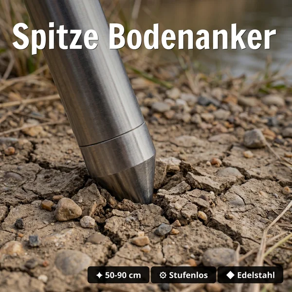 Zite Fishing Edelstahl Banksticks verstellbar 3er-Set – Teleskop Bankstick rostfrei für Bissanzeiger & Rutenauflage_auswahl5