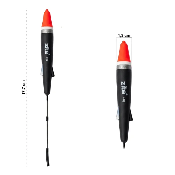 Zite Fishing Schlepp-Posen 2er Set – Rund 3g & Slim 4g Laufpose Forelle Hecht_auswahl2