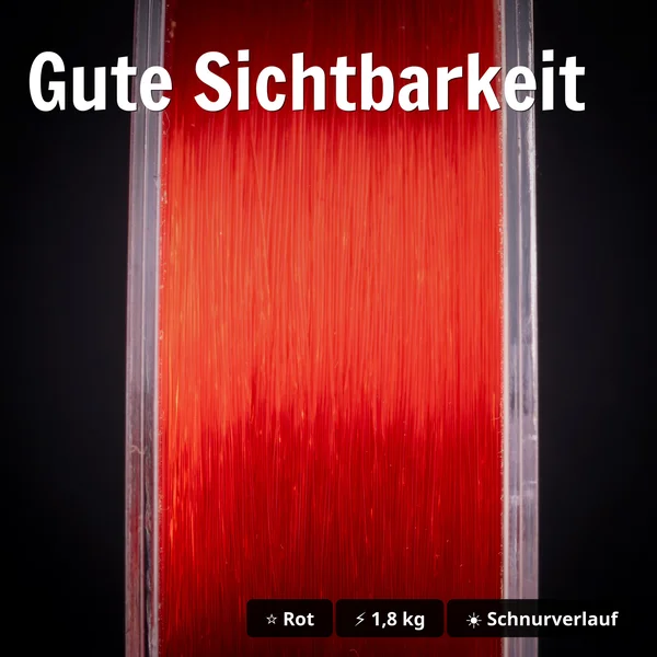 Zite Fishing Forellenschnur monofil rot | 550 m | 0,18 mm | 1,8 kg Tragkraft | Nylon-Monoschnur für Forellenteich_auswahl3