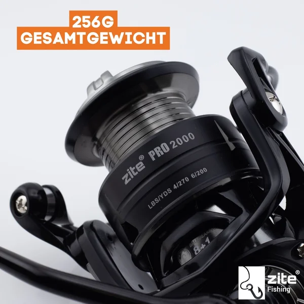 Zite Fishing Spinning Reel Pro 2000 Spinnrolle mit Frontbremse 8+1 2 Aluminiumspulen für Spinnfischen_auswahl2