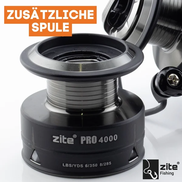 Zite Fishing Spinning Reel Pro 4000 Spinnrolle mit Frontbremse 8+1 2 Aluminiumspulen für Spinnfischen_auswahl6