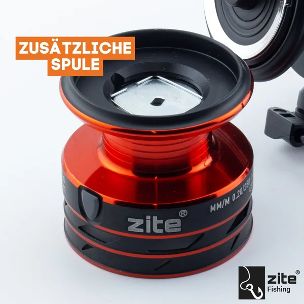 Spinning Reel Base 3000 Spinnrolle mit Frontbremse 5+1 2 Aluminiumspulen für Forelle & Barsch Spinnfischen_auswahl6