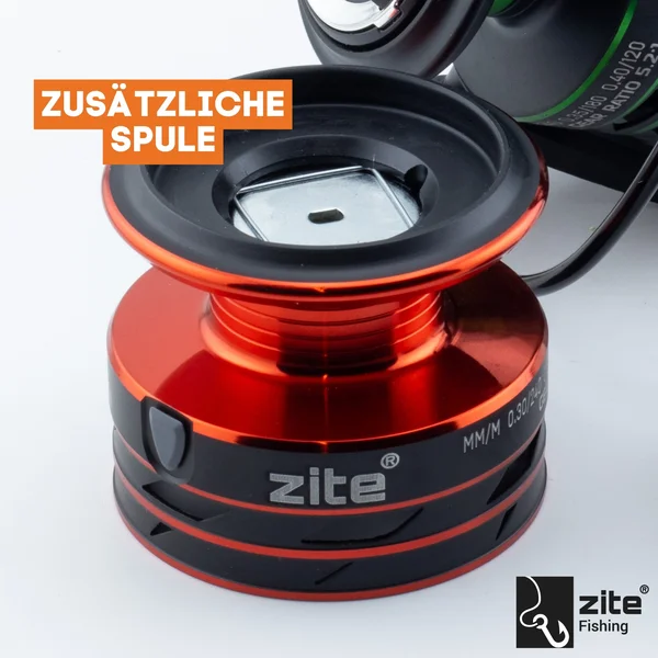 Zite Fishing Spinning Reel Base 4000 Spinnrolle mit Frontbremse 5+1 2 Aluminiumspulen für Forelle & Barsch Spinnfischen_auswahl6