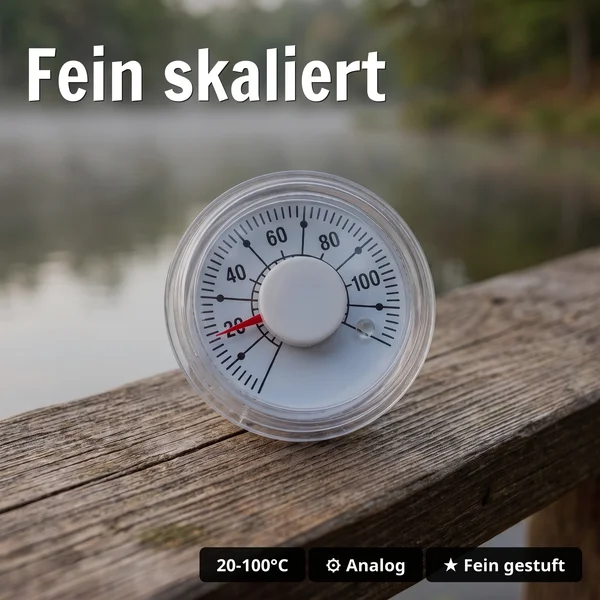 Zite Fishing Ersatzthermometer für Tischräucherofen - Analoge Anzeige von 20-100°C für Temperaturkontrolle beim Räuchern_auswahl2