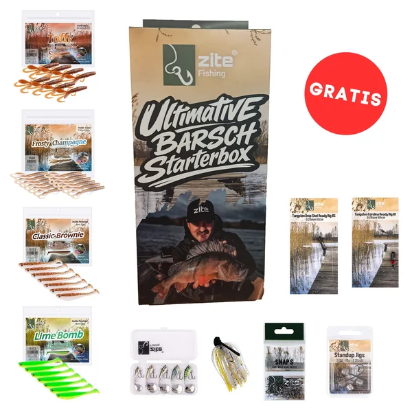 Barsch Angelset Komplett: Spinnrute 225 cm + Rolle Pro 2000 bespult + Rutentasche 1,30 m + Starterbox GRATIS_auswahl1