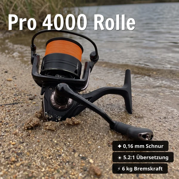 Hecht Angelset Komplett: Spinnrute 255 cm + Rolle Pro 4000 bespult + Rutentasche 130 cm + Starterbox GRATIS_auswahl4
