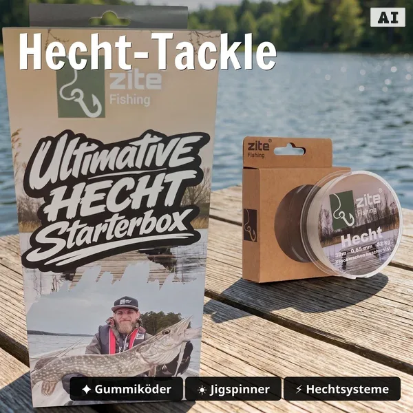 Zite Fishing Hecht Angelset XXL Komplett – Rute, Rolle & Starterbox + Kescher GRATIS für Hecht, Zander & Barsch_auswahl5