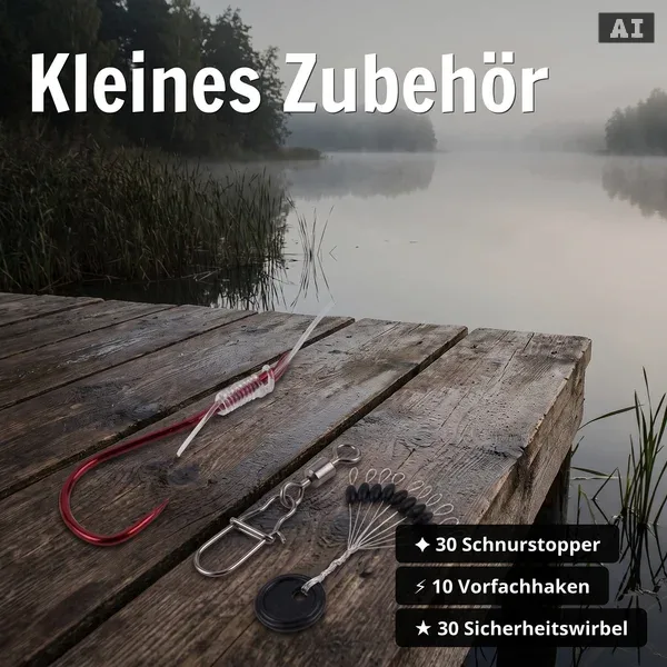 Zite Fishing Grundangeln Starterset Aal – Komplettset Teleskoprute 270cm, Stationärrolle bespult, Aalglocken, Knicklicht_auswahl4