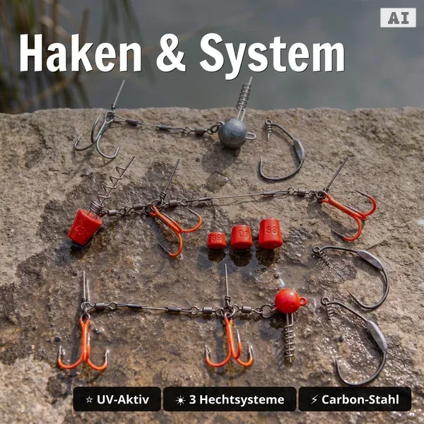 Zite Fishing Big Bait Starter-Set – Hechtköder, Hechtsysteme, Offset-Haken & 2x Window Bag GRATIS für Großhecht_auswahl4