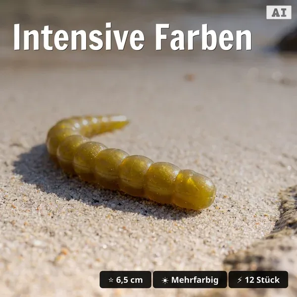 Zite Fishing Curly Viper Golden Olive 6,5 cm – Forellenköder Limited Edition, Dose mit 8+4 Stück GRATIS_auswahl4