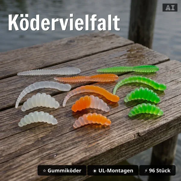 UL Gummiköder Set Glow Edition Box – Forelle Big Mag Curly Viper Mighty Mag Twerky Tailer_auswahl4