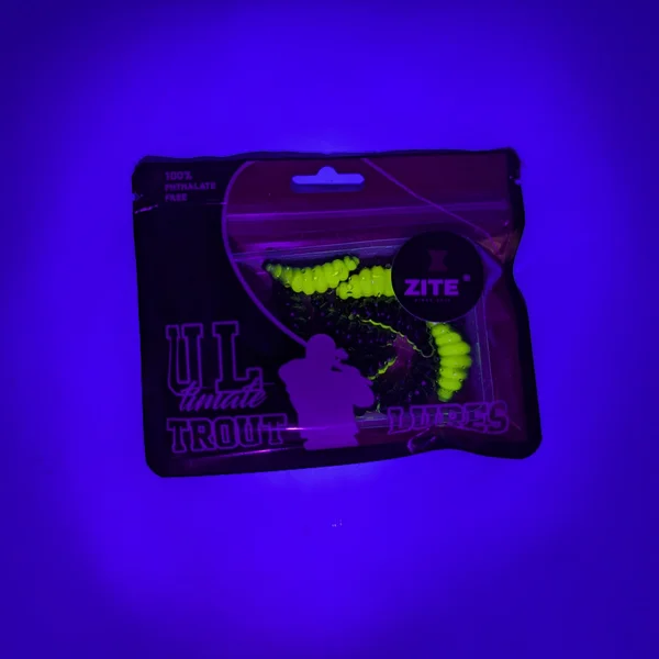 Big Mag Forellen Gummimade Schwarz/Gelb Knoblauch 3 cm UV-aktiv 10 Stück_auswahl6