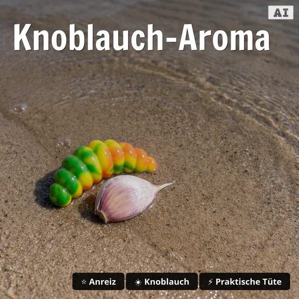 Big Mag Forellenköder Schwarz/Grün UV-aktiv Knoblauch 3 cm 10 Stück_auswahl3