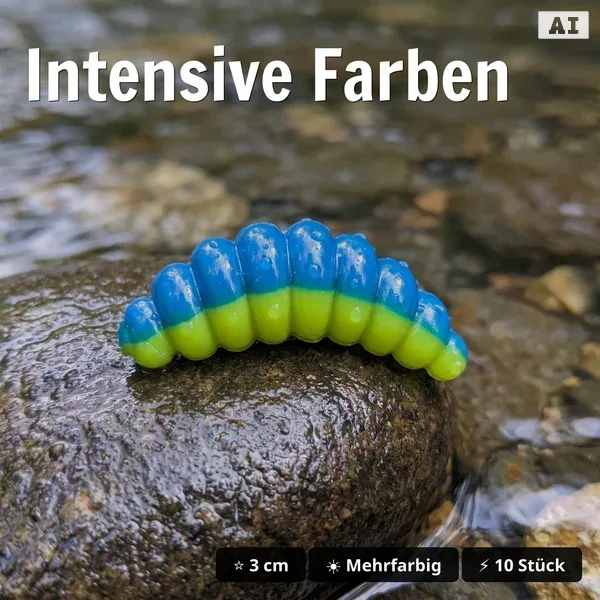 Big Mag Bionic Knoblauch 3 cm 10 Stück – Forellen Gummiköder UV-aktiv_auswahl4