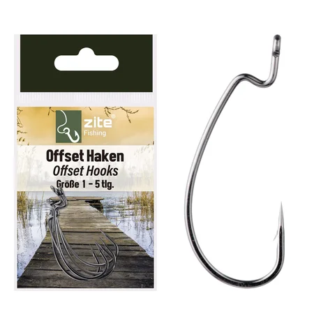 Zite Fishing Offset Haken Set Größe 1 5 tlg.