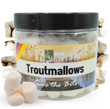 Knoblauch Troutmallows Forellen Marshmallow Kunstköder Weiß 40 g Zite Fishing