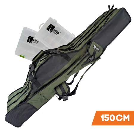 Rutentasche & Rutenrucksack 3 Fächer 150cm Zite Fishing
