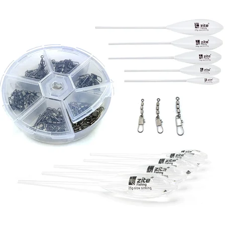Sbirolino Posen Schwimmend + Halbsinkend 5-25g Set mit Dreifachwirbel Sortiment Zite Fishing