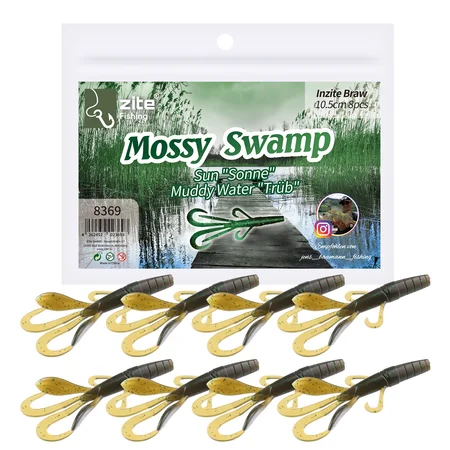Gummiköder Krebsimitat Barsch & Zander Angeln Inzite Braw Mossy Swamp 8 STK Zite Fishing