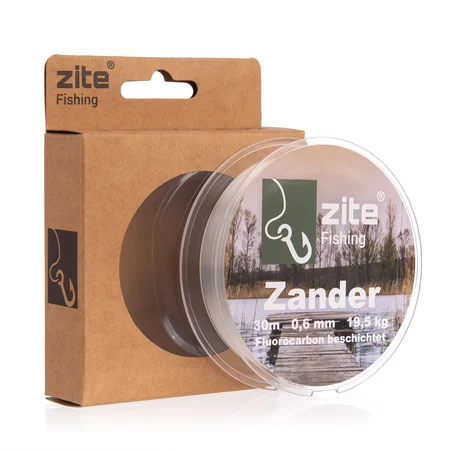 Zite Fishing Fluorocarbon Vorfach Schnur Zander 0.6mm 30m