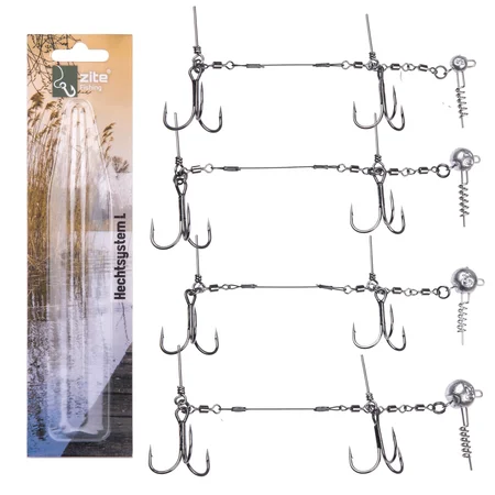 Zite Fishing Drillings-System Set L 13 cm 5-20 g Gummifische 21-26 cm Hecht-Angeln