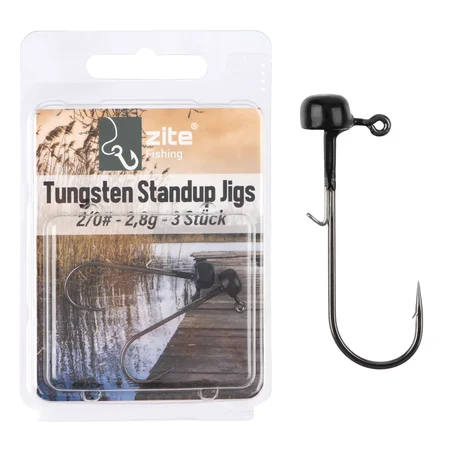 Tungsten Standup Jigs 2/0# 2,8g für Gummiköder - Bleifreier Angelhaken