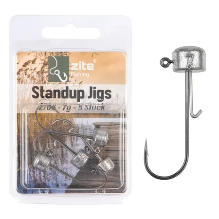 Stand Up Jigs 1# 3,5g für Gummiköder - Jighaken Grundangeln 5 Stück im Pack