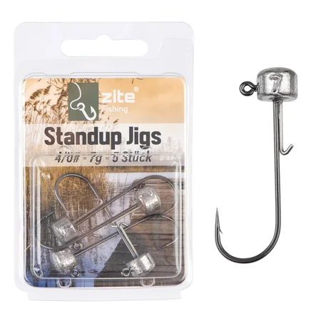 Stand Up Jigs 4/0# 7g für Gummiköder - Jighaken Grundangeln 5 Stück im Pack