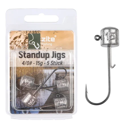 Stand Up Jigs 4/0# 15g für Gummiköder - Jighaken Grundangeln 5 Stück im Pack