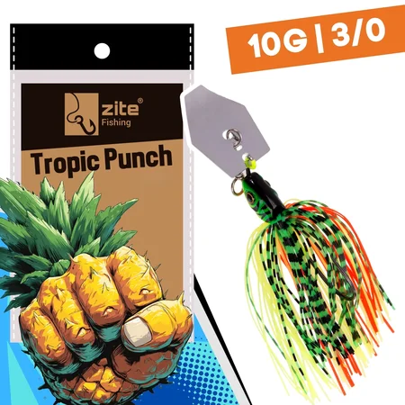 Inzite Blader Bladed Jig 10 g – Haken 3/0 – Tropic Punch – Starke Vibration & Trailerfähig