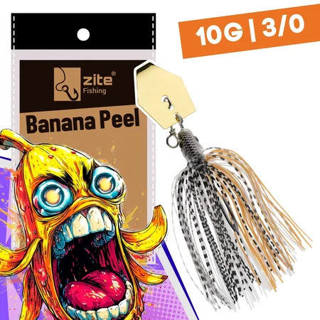 Inzite Blader Bladed Jig 10 g – Haken 3/0 – Banana Peel – Starke Vibration & Trailerfähig